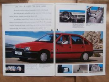 Opel Kadett E 1989 Prospekt GT + Club Caravan Januar 1989