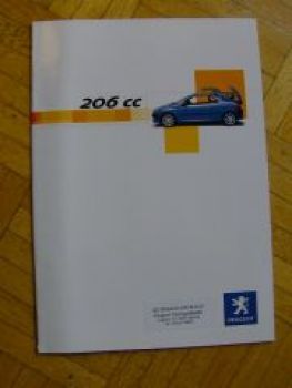 Peugeot 206CC 5/2002 Prospekt NEU