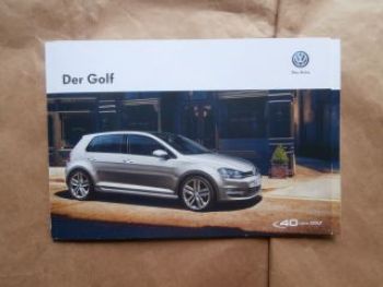 VW Golf7 +R-Line + Zubehör Prospekt Oktober 2014 NEU