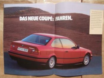 BMW 318is 320i 325i Coupé E36 Prospekt März 1992 Rarität