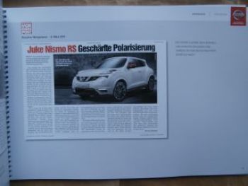Nissan Pressbook Ringbuch X-Trail,Juke,Qashqai,GT-R,370Z,E-NV200
