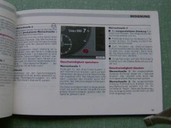 Audi A4 +VR6 Betriebsanleitung 1994 Typ8D