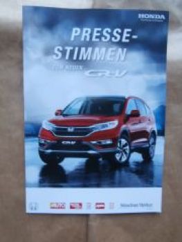 Honda CR-V Pressestimmen Prospekt März 2015 NEU Rarität