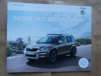 Skoda Yeti Adventure (Typ 5L) Prospekt Mai 2015 NEU