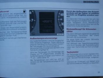 Audi A4 B5 8D +V6 +Diesel Anleitung September 1994