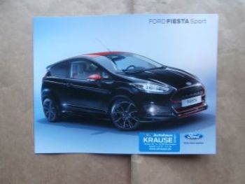 Ford Fiesta Sport Prospekt März 2014 NEU