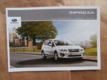 Subaru Impreza Preisliste Mai 2014 NEU