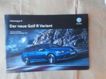 VW Golf7 R Variant Preisliste 11. Juni 2015
