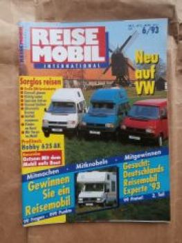 Reise Mobil 6/1993 Hobby 625AK,VW California T4 Club,Coach und T