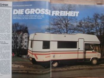 CAMP 6/1987 VW Golf2, Knaus Südwind M mit Audi 100CD Typ44