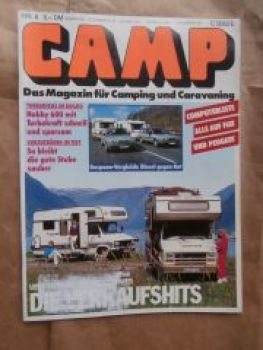 CAMP 8/1987 Bürstner 550 vs. Dethleffs Globetrotter SD,Corsar 39