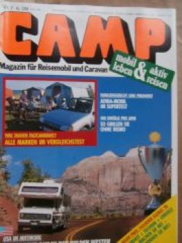 CAMP 7/1990 Adriatik 520, Heku-Car,Faltcaravans im Vergleich,
