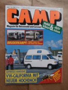 CAMP 7/1991 VW California T4,FFB Sportiv 445 TM,Tabbert 440TN