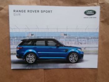 Land Rover Range Rover Sport SVR Prospekt 2014 NEU