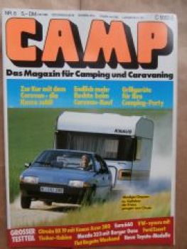 CAMP 6/1986 Citroen BX mit Knaus Azur 380,Eura-Mobil 660 HS/LS