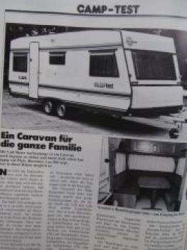 CAMP 4/1983 Bürstner Lux 560TK, Dethleffs Pirat D,Wilk Safaria C