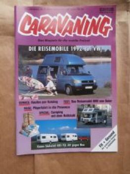 caravaning 3/1992 Reisemobile auf VW T4,Beier BM1,Südwind 485TU