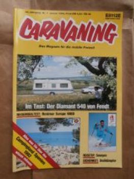 caravaning 1/1992 Fendt Diamant 540 TF, Benimar Europe 9000,