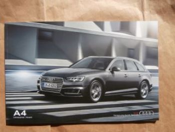 Audi A4 Limousine Avant B9 Prospekt September 2015 NEU