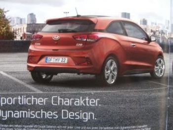 Hyundai i20 Coupé Prospekt Mai 2015 NEU