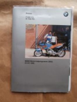 BMW Motorradprogramm 2002 C1/C1 200, F650CS, R1150 RS