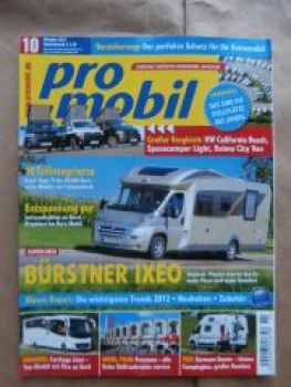 pro mobil 10/2011 VW T5 California Beach vs. Spacecamper Light