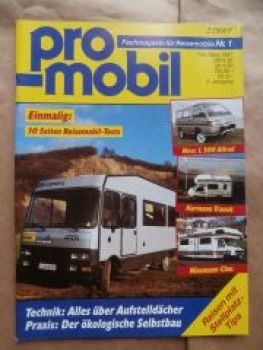 pro mobil 1/1987 L300 Allrad,Karmann Transit,Niesmann Clou,