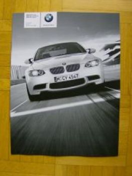BMW M3 Coupe E92 M3 Limousine E90 Cabrio E93 Preisliste 9/2008
