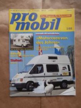 pro mobil 5/1988 Eurec GT auf Transit FT100,Teca Amazonas auf VW