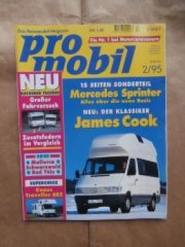 pro mobil 2/1995 Sprinter 314 JAmes Cook Sonderteil,Knaus Travel