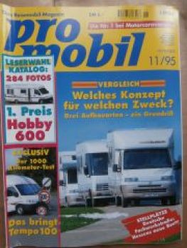 pro mobil 11/1995 VW LT Florida Superecheck,Knaus Traveller,