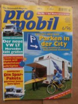 pro mobil 6/1996 VW LT, Bürstner Junior vs. Eura Sport,
