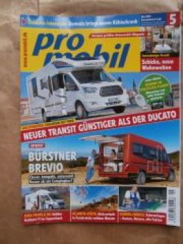 pro mobil 5/2014 Bürstner Brevio T 645, Chausson Welcome 718EB,