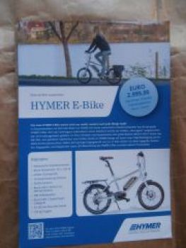 Hymer E-Bike Prospektblatt NEU