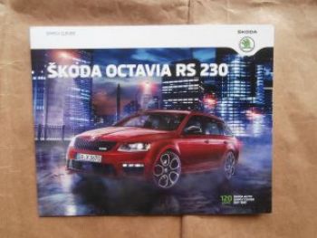 Skoda Octavia RS 230 Sonderprospekt September 2015 NEU