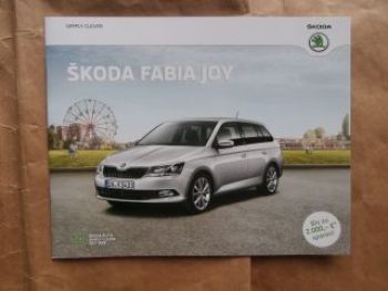 Skoda Fabia Joy (Typ NJ) Prospekt November 2015 NEU