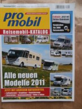 pro mobil Reisemobil Katalog 2011 Hymer, VW T5,Bürstner,Pössl