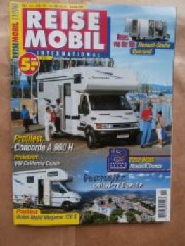 Reise Mobil 11/2000 Concorde A 800H,VW T4 California Coach,