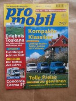 pro mobil 7/1997 auf T4 Carthago Malibu vs. Dehler Optima vs. VW