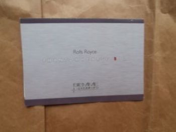 Rolls-Royce Phantom Hearse B12 Flyer Prospekt Rarität