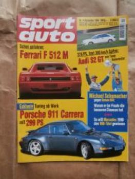 sport auto 11/1994 Ferrari F512M,Hohenester Audi S2 GT,Porsche 9