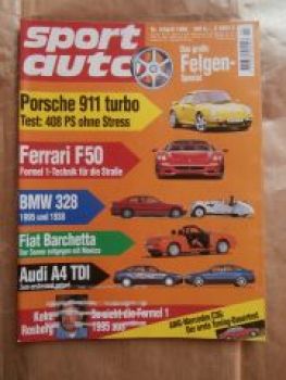 sport auto 4/1995 Porsche 911 turbo, Ferrari F50,BMW 328i E36 Co