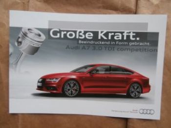 Audi A7 3.0TDI competition Prospekt April 2015 NEU
