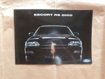 Ford Escort RS 2000 Prospekt August 1991 Rarität Catalogue