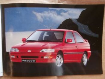 Ford Escort RS 2000 Prospekt August 1991 Rarität Catalogue