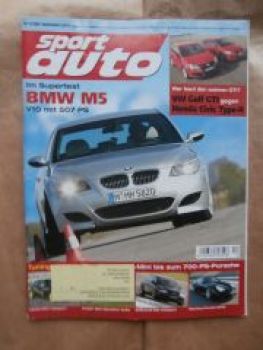 sport auto 12/2004 BMW M5 E60,Golf GTi vs. Honda Civic Type-R,