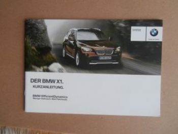 BMW X1 E84 Kurzanleitung August 2011 Manual Deutsch