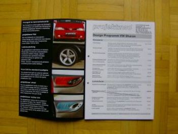 projektzwo VW Sharan Design-Programm 12/1998 +Preise