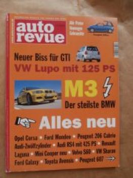 auto revue 10/2000 BMW M3 E46, VW Lupo GTi,206CC,Corsa C,Mondeo