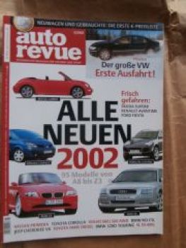 auto revue 1/2002 BMW 320d Touring E46,VW Phaeton,Ford Fiesta